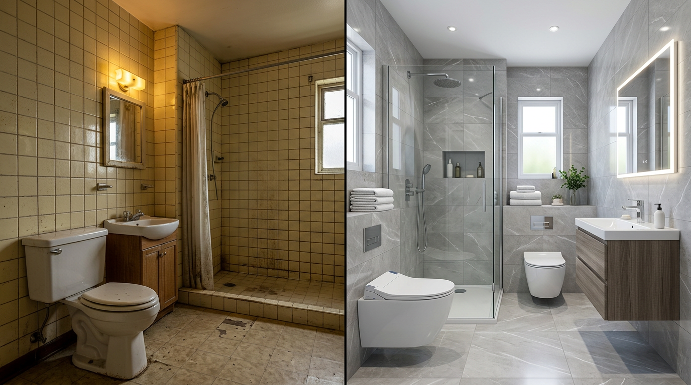 Remodel phòng tắm thông minh: Vật liệu & Layout theo 3 mức ngân sách